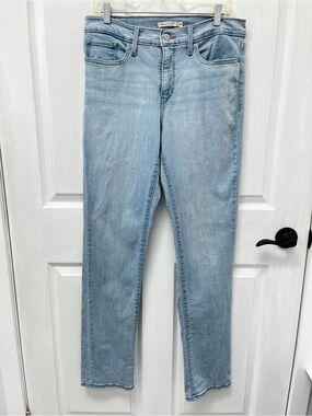 Levi's Slim Straight Light Wash Jeans W 31x L 34 Y2K Casual Minimalist Tall Long
